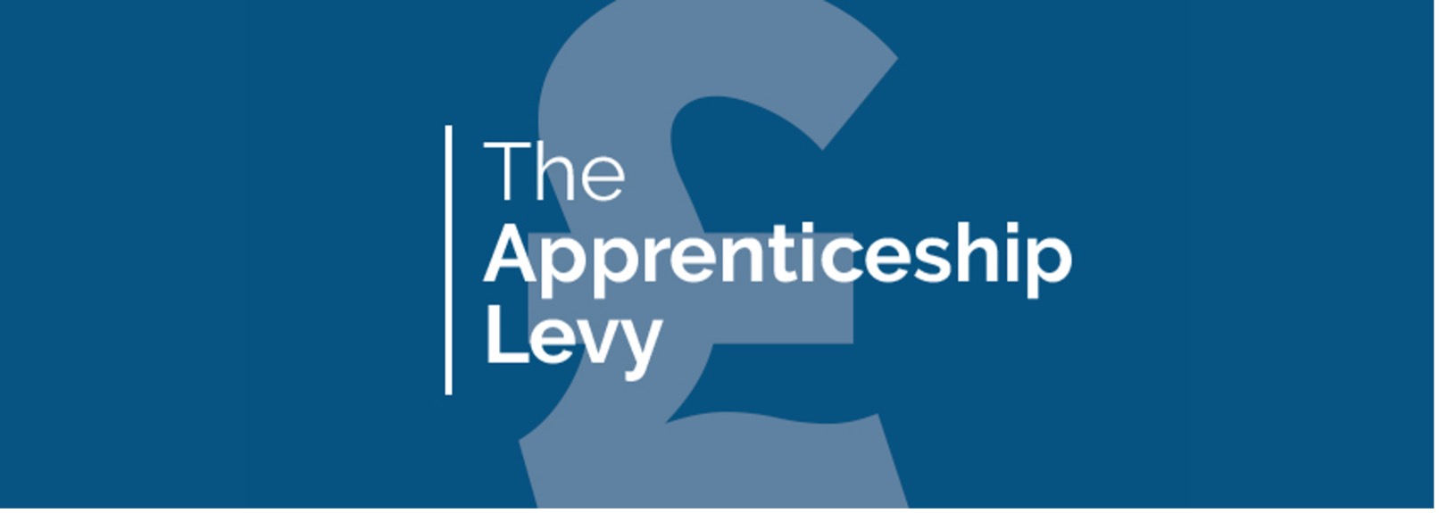 The text 'The Apprenticeship Levy' on a dark blue background